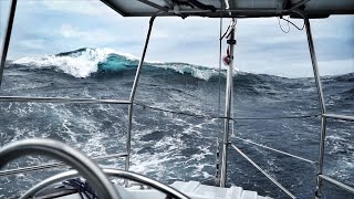 Biggest Waves Weve Ever Seen — DAY 10  North Atlantic Crossing — Sailing Uma Step 19210 [upl. by Ydolem]