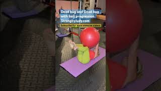 Dead bug exercise and Dead bug with ball StrongbyJudycom [upl. by Naltiac]