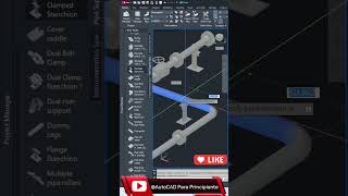 shorts Aprende a insertar soportes 3D rápidamente en AutoCAD Plant 3D [upl. by Laehcor]