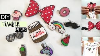 DIY Tumblr PinsBrooches 3 Methods Using Glue [upl. by Naitsyrk]