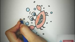 Kako nacrtati raka crtež za djecu  how to draw crab for kids [upl. by Ellitnahc]