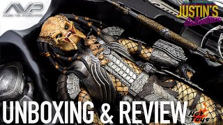 Hot Toys Scar Predator Alien Vs Predator Unboxing amp Review [upl. by Sitruc122]