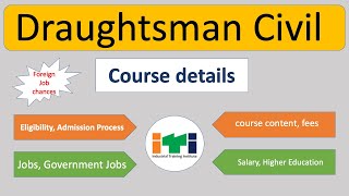 Draughtsman Civil ITI course details  draftsman civil  Draughtsman civil jobs career connections [upl. by Nuahs]