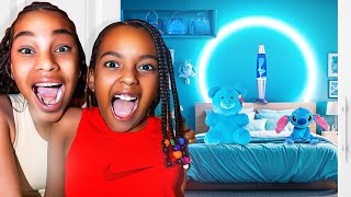 Surprising Sister With ONE COLOR ROOM MAKEOVER [upl. by Lilybelle]