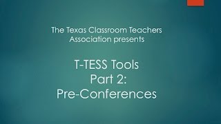 TCTAs TTESS TOOLS  PreConferences [upl. by Hubie]