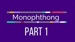 Monophthongs in English Language  Long vowel sounds [upl. by Dabbs478]