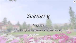 Scenery  English KARAOKE  V BTS [upl. by Annauj]