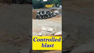 Rock Controlled blasting at asphalt plant location  explosive  Rock blasting  blasting 💥🎇 short [upl. by Anevad837]