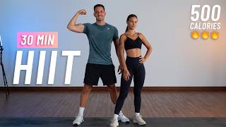 30 MIN CARDIO HIIT WORKOUT  FULL BODY  At Home No Equipment [upl. by Negriv]