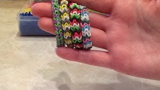 Easy Chevron Rainbow Loom Rubber Band Bracelet [upl. by Teraj]