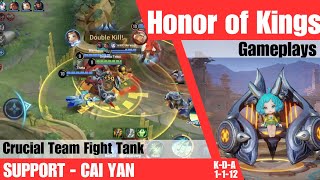 Honor of Kings  Cai Yan Crucial Team Fight Tank  1 Kills 12 Assist [upl. by England788]