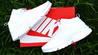 Triple White Flyknit Presto Ultra W OnFeet Review [upl. by Merkle137]