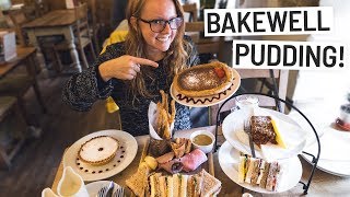 English Food  Americans Try BAKEWELL PUDDING amp TART in BAKEWELL [upl. by Marcellina]