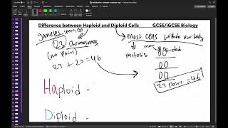 Difference between Haploid and Diploid cells  GCSE Biology [upl. by Pharaoh]