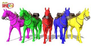 Learn Colors With Horses  ChuChu Super Kids [upl. by Yerdna307]