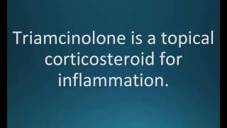 How to pronounce triamcinolone Kenalog Memorizing Pharmacology Flashcard [upl. by Leveridge]