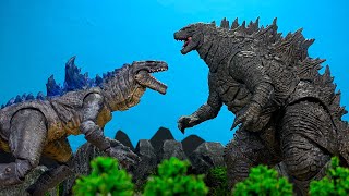 LEGENDARY GODZILLA VS ZILLA an epic battle Stop Motion [upl. by Amasa]