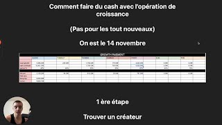 Comment faire du cash avec lopération de croissance [upl. by Amat]