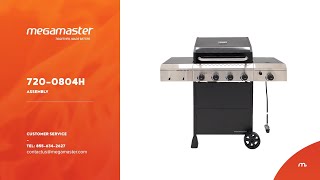 Megamaster 4 Burner Propane Gas Grill Product Assembly [upl. by Gault]