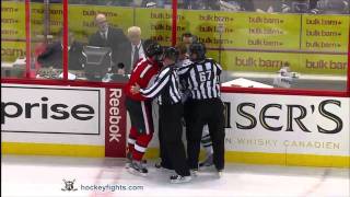 Dale Weise vs Nick Foligno Dec 10 2011 [upl. by Gianni706]