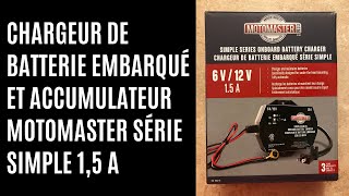 Comment utiliser le chargeur de batterie embarqué MotoMaster série simple 15 A [upl. by Alvinia]