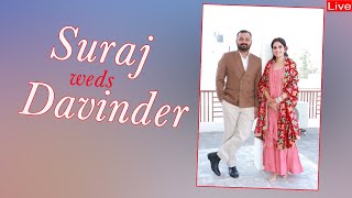 Suraj weds Davinder Kaur Barat live BYNR PHOTOGRAPHY JBD MOB9877742129 [upl. by Odie624]