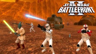 Star Wars Battlefront II 2005  Geonosis Renegade Squadron  Republic Side  Conversions Mod [upl. by Eadmund]