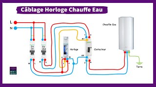 Comment Brancher Une Horloge Pour Chauffe Eau Avec Contacteur electrician electrical electrique [upl. by Clie615]