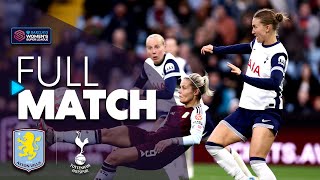 Full Match Aston Villa v Tottenham Hotspur  Barclays WSL 202425 [upl. by Heloise]