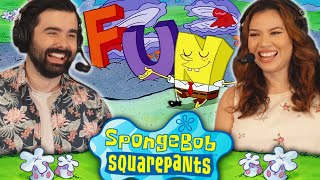 We Watched SPONGEBOB EPISODE 9 AND 10 For The FIRST TIME FUN SONG amp SANDY ROCKET REACTION [upl. by Sinaj]