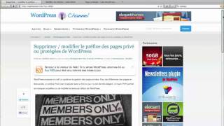 Supprimer  modifier le préfixe des pages privé ou protégées de WordPress [upl. by Ttiwed]