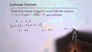 03 Find A and B For Collinear Vectors [upl. by Dweck67]