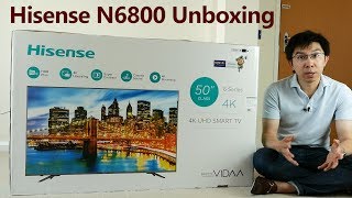 Hisense N6800 4K HDR TV Unboxing  Picture Settings [upl. by Enidualc]