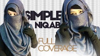 Simple Easy Everyday Niqab Tutorial With Full Coverage  Shawl Tutorial  NiqaBee [upl. by Macdonald]