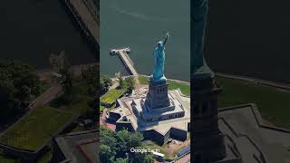 🎞 Statue of Liberty  New York  Usa 👉 Rendering by Google Earth statueofliberty newyork usa [upl. by Adikram705]