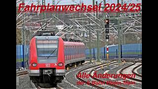 Änderungen zum Fahrplanwechsel 202425 bei der SBahn RheinMain ￼ [upl. by Lesirg585]