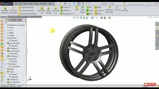 solidwork alloy wheel in Tamil [upl. by Adnohral]