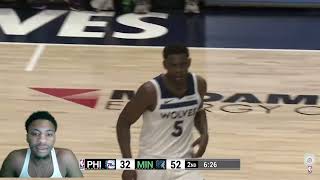 76ers vs Timberwolves 2025 Preseason Highlights Reaction  PG Debut [upl. by Ymac]