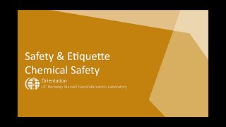 Marvell Nanofabrication Laboratory Orientation Safety amp Etiquette Part 2 [upl. by Ednutey]