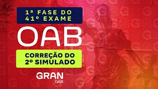 1ª fase do 41º Exame OAB Correção do 2º Simulado [upl. by Puklich]