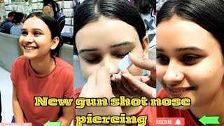 gun short Piercednose piercing with gun shortpainisbeautyvlogs trending piercing youtube [upl. by Nahgaem]