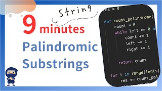 Palindromic Substrings  LeetCode 647  Python JavaScript Java C [upl. by Amandi528]