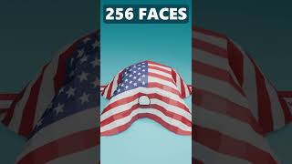 🇺🇸 USA Flag Cloth Simulation blender shorts simulation america [upl. by Fawcett]