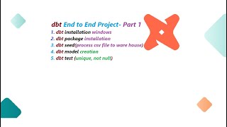 dbt  EndToEnd Data Engineering Project  part1 64techskills [upl. by Wooldridge178]