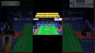 Christo popov Vs ayus shetty badminton [upl. by Inihor]