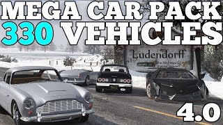 GTA 5 Mega Realistic Car Pack 40 Car Showcase 330 CARS DOWNLOAD [upl. by Georgette669]