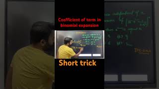 Binomial theorem  coefficient of term in binomial expansion  jee [upl. by Beret]