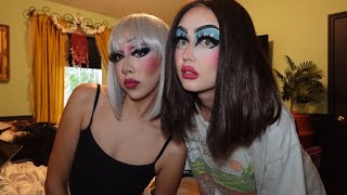 Doing normal things except in drag makeup [upl. by Pris]