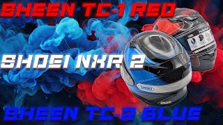 Shoei NXR 2 Sheen TC1 red e Sheen TC2 blue [upl. by Bret]