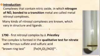 Metal nitrosyl complexes [upl. by Ayocat559]